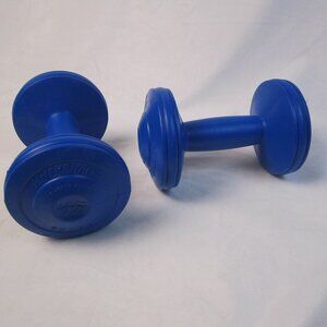 Vintage LJN Hulk Hogan Hulkamania 2 x 3 Lbs Dumbbells - Used - Read Description